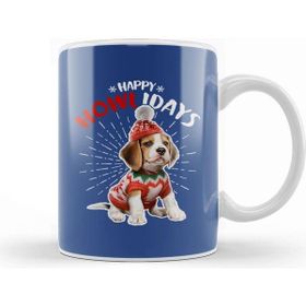 Baskı Dükkanı Happy Howlidays Christmas Dog Kupa