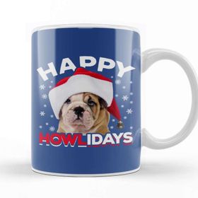 Baskı Dükkanı Happy Howlidays Christmas Dog Kupa