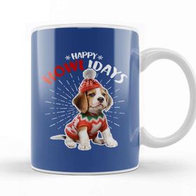 Baskı Dükkanı Happy Howlidays Christmas Dog Kupa