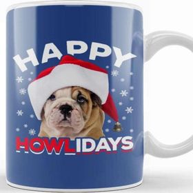 Baskı Dükkanı Happy Howlidays Christmas Dog Kupa
