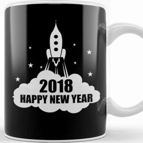 Baskı Dükkanı Happy New Year Rocket 2018 Year Of The Dog Kupa