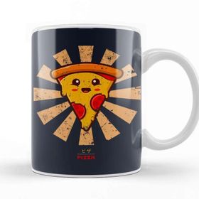 Baskı Dükkanı Happy Pizza Retro Japanese Kupa