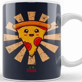 Baskı Dükkanı Happy Pizza Retro Japanese Kupa