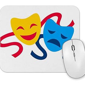 Baskı Dükkanı Happy Sad Face Mouse Pad