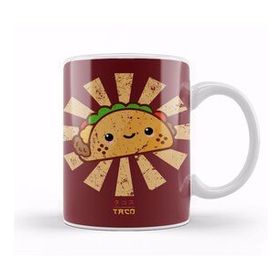 Baskı Dükkanı Happy Taco Retro Japanese Kupa