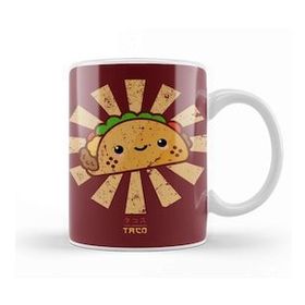 Baskı Dükkanı Happy Taco Retro Japanese Kupa