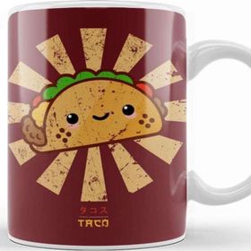 Baskı Dükkanı Happy Taco Retro Japanese Kupa