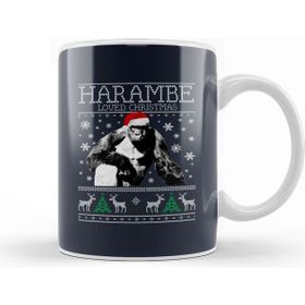 Baskı Dükkanı Harambe Loved Christmas Knit Kupa