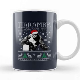 Baskı Dükkanı Harambe Loved Christmas Knit Kupa