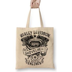 Baskı Dükkanı Harley Davidson Bez Kadın Günlük Çanta