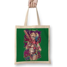 Baskı Dükkanı Harley Quinn We Are Bad Guys Bez Kadın Günlük Çanta