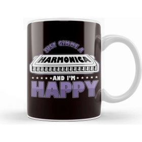 Baskı Dükkanı Harmonica Instrument Music Acoustic Blues Gift Kupa