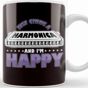Baskı Dükkanı Harmonica Instrument Music Acoustic Blues Gift Kupa