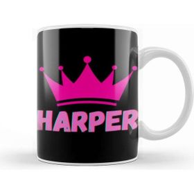 Baskı Dükkanı Harper Name Personalized Custom Vintage Retro Rainbow Style Design Gift Baby Gift For Her Kupa
