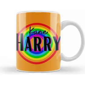 Baskı Dükkanı Harry Kane Vintage Retro Rainbow Style Kupa