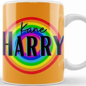 Baskı Dükkanı Harry Kane Vintage Retro Rainbow Style Kupa