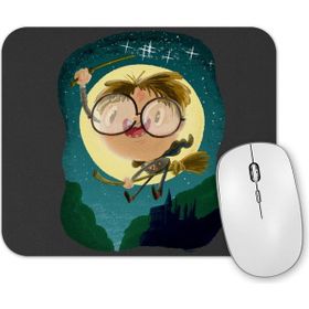 Baskı Dükkanı Harry Potter Magical Wizard Nerd Boy With Castle Mouse Pad