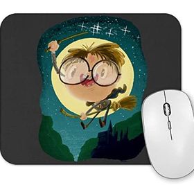 Baskı Dükkanı Harry Potter Magical Wizard Nerd Boy With Castle Mouse Pad