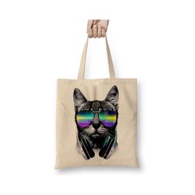 Baskı Dükkanı Havalı Dj Cool Kedi Bez Kadın Günlük Çanta