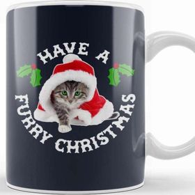 Baskı Dükkanı Have A Furry Christmas Cat Kupa