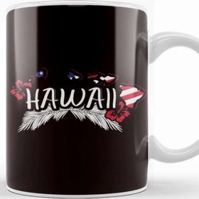 Baskı Dükkanı Hawaii Hibiscus Island Ocean Summer Aloha Vacation Traveler Kupa
