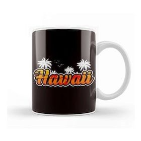 Baskı Dükkanı Hawaii Palm Tree Aloha Beach Ocean Island Traveler Vacation Kupa