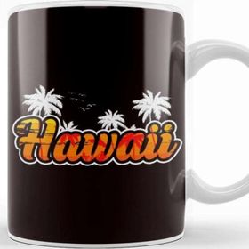 Baskı Dükkanı Hawaii Palm Tree Aloha Beach Ocean Island Traveler Vacation Kupa