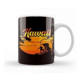 Baskı Dükkanı Hawaii Surfer Wave Ocean Island Hawaiian Beach Aloha Travel Kupa