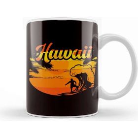 Baskı Dükkanı Hawaii Surfer Wave Ocean Island Hawaiian Beach Aloha Travel Kupa