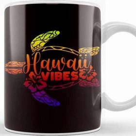 Baskı Dükkanı Hawaii Vibes Sea Turtle Island Ocean Summer Aloha Beach Trip Kupa