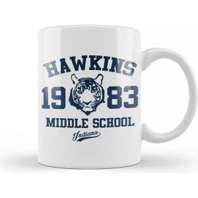 Baskı Dükkanı Hawkins Middle School Stranger Things Kupa