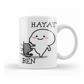 Baskı Dükkanı Hayat Beni Sıktı Komik Kupa