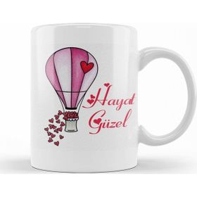 Baskı Dükkanı Hayat Güzel Kupa Bardak Porselen