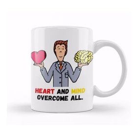 Baskı Dükkanı Heart And Mind Overcome All Kupa