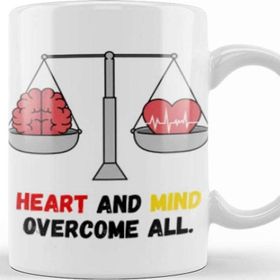 Baskı Dükkanı Heart And Mind Overcome All Kupa