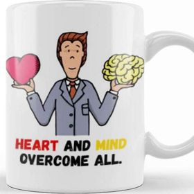 Baskı Dükkanı Heart And Mind Overcome All Kupa