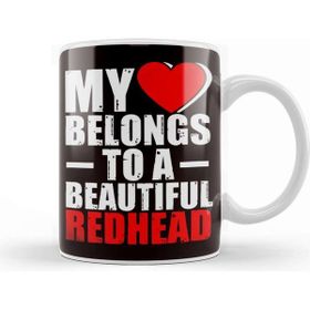 Baskı Dükkanı Heart Belongs To Redhead Girlfriend Wife Husband Boyfriend Kupa