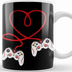 Baskı Dükkanı Heart Game Controllers Video Gamers Gaming Valentines Day Kupa