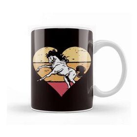 Baskı Dükkanı Heart Horse Fan Equestrian Sport Horses Riding Saddle Stable Kupa