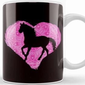 Baskı Dükkanı Heart Horse Fan Horses Riding Equestrian Sport Horseshoe Kupa