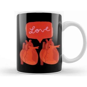 Baskı Dükkanı Heart Love Kupa