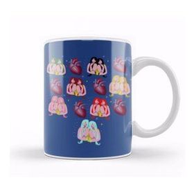 Baskı Dükkanı Heart Zodiac Symbols Sticke Kupa