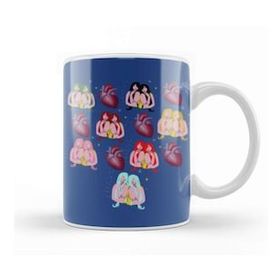Baskı Dükkanı Heart Zodiac Symbols Sticke Kupa