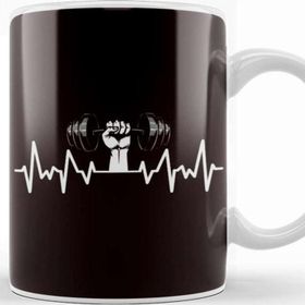 Baskı Dükkanı Heartbeat Bodybuilding Weightlifting Workout Gym Fitness Kupa