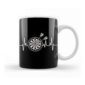 Baskı Dükkanı Heartbeat Dartboard Darts Player Team Dart Throwing Arrow Kupa