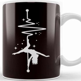 Baskı Dükkanı Heartbeat Pole Dancing Fitness Sports Pole Dancer Workout Kupa