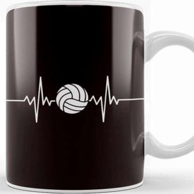 Baskı Dükkanı Heartbeat Volleyball Team Ball Sports Coach Beach Volleyball Kupa