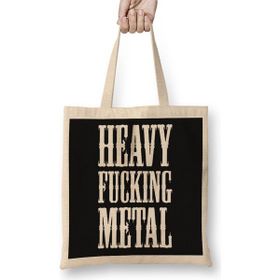 Baskı Dükkanı Heavy Metal Bez Kadın Günlük Çanta
