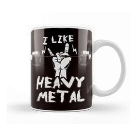 Baskı Dükkanı Heavy Metal Weightlifting Bodybuilding Gym Workout Barbell Kupa