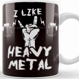 Baskı Dükkanı Heavy Metal Weightlifting Bodybuilding Gym Workout Barbell Kupa